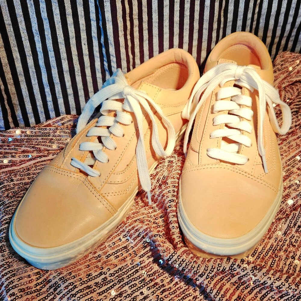 Vans Leather Sneaks Sneakers Tennishoes Nude